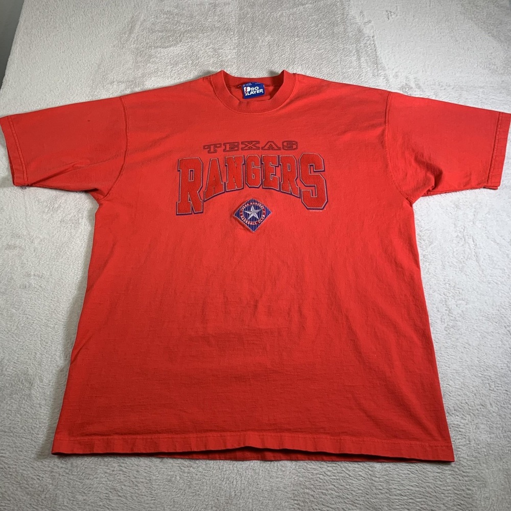Vintage Texas Rangers Shirt Mens 2XL Red MLB‎ Baseball Pro Player 90s Tee USA
